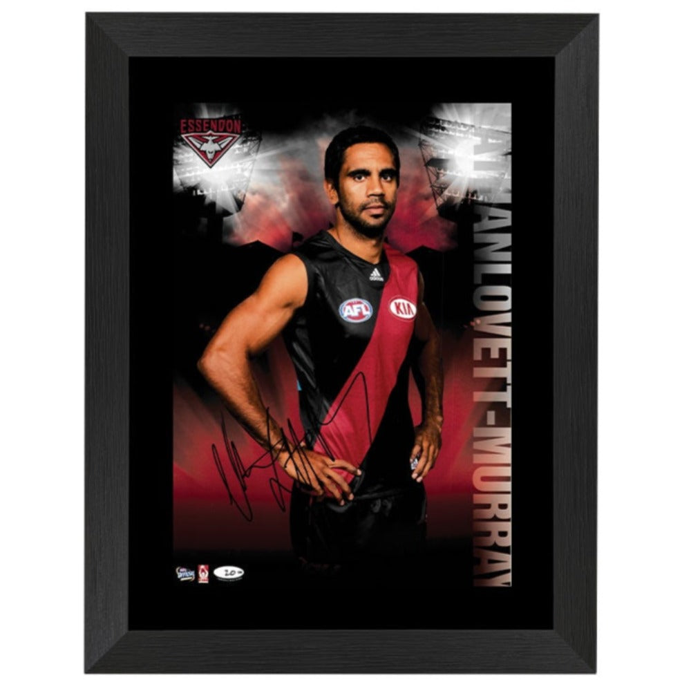 Essendon Bombers Nathan Lovett-Murray Signed Star Print Framed
