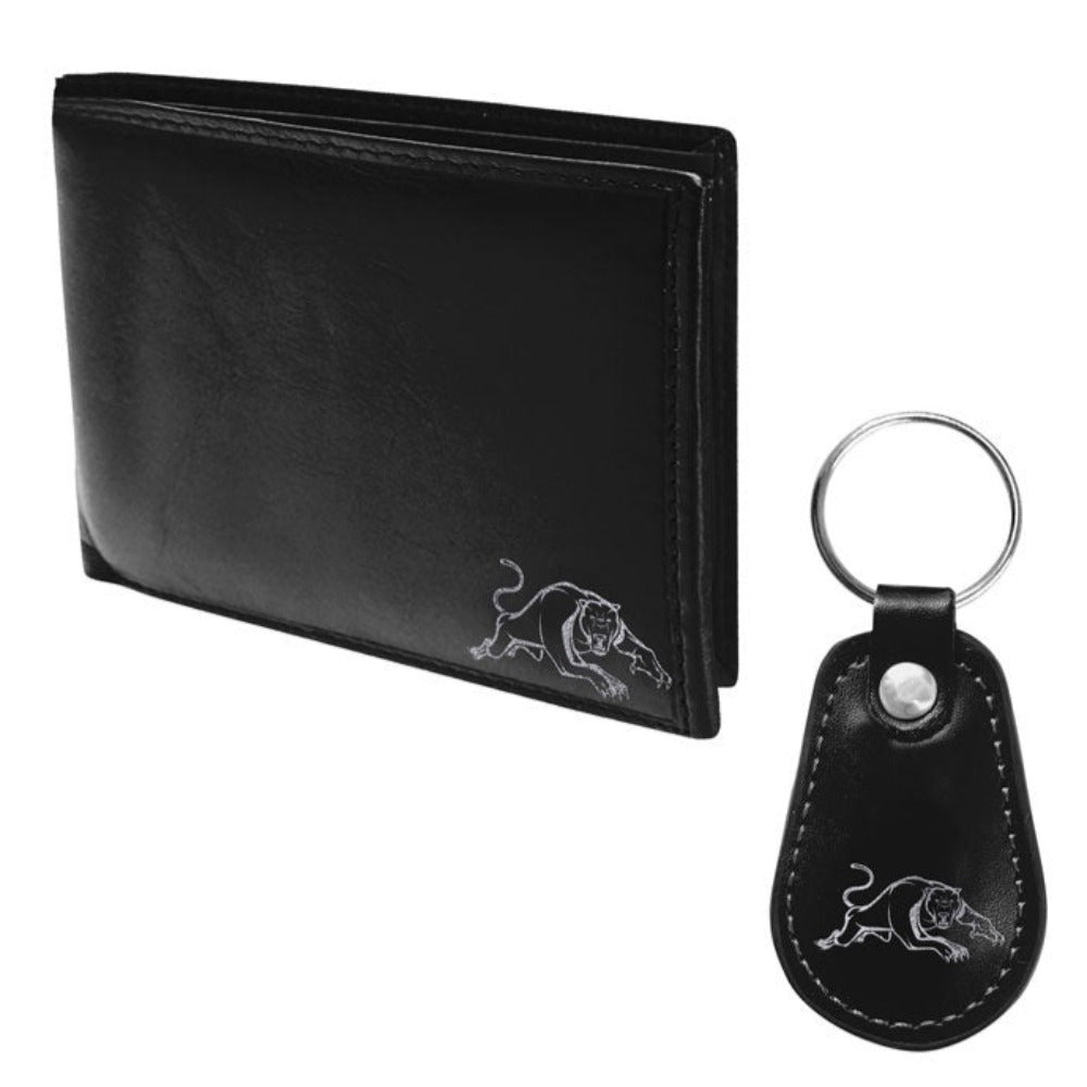 Penrith Panthers PU Leather Wallet & Keyring Set
