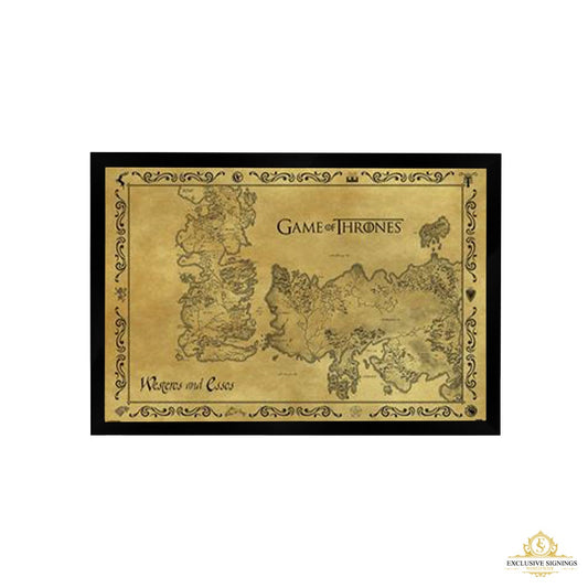 Game Of Thrones Antique Map Poster Framed