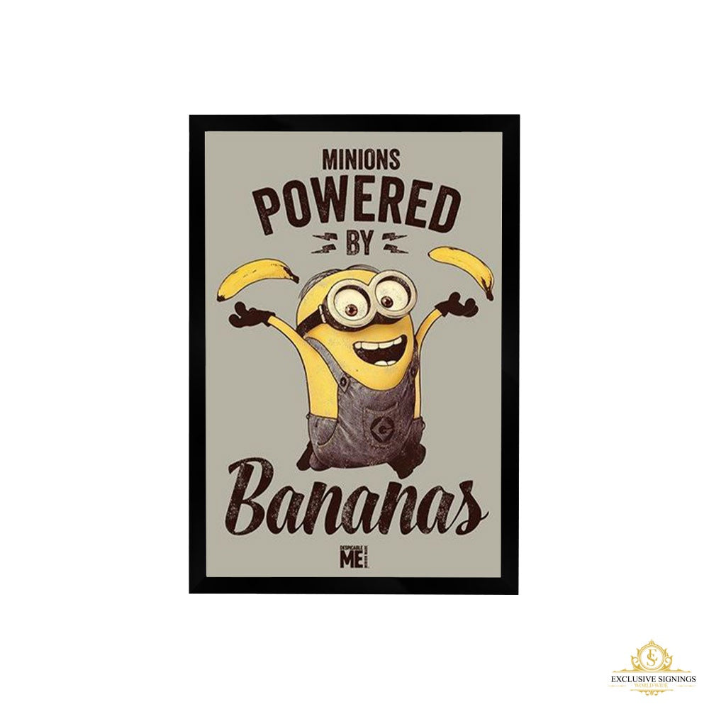 Despicable Me 2 - Powered By Bananas Poster Framed