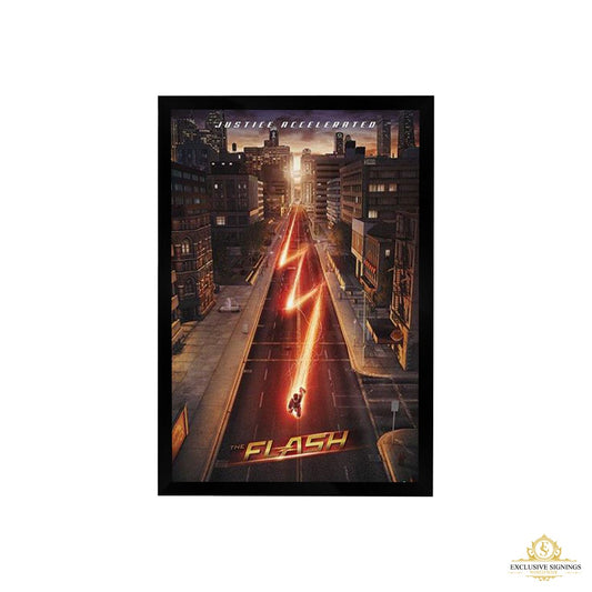 The Flash Lighting Poster Framed