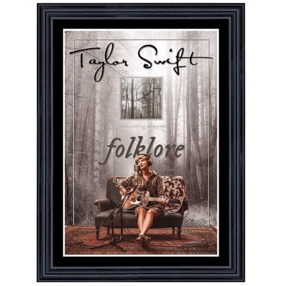 Taylor Swift Folklore Signed Album Cover Framed – exclusivesignings