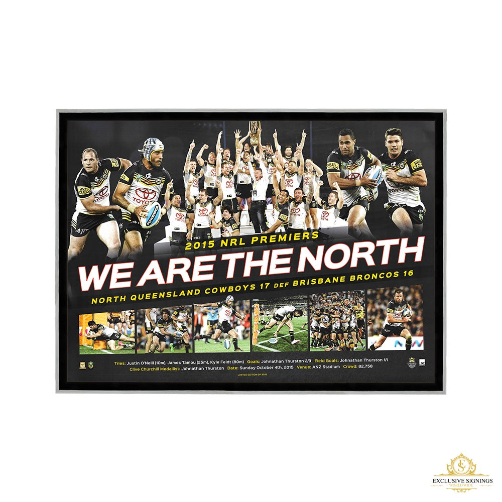 North Queensland Cowboys 2015 We Are The North Cowboys Sports print  Framed