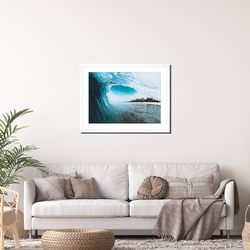Green Room Print Large Black Framed