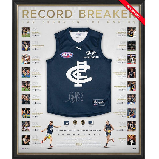 Patrick Cripps 2024 Deluxe Brownlow Medal Signed Guernsey