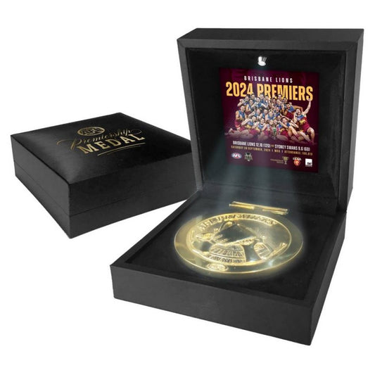 Brisbane Lions 2024 Premiership Medal Boxed