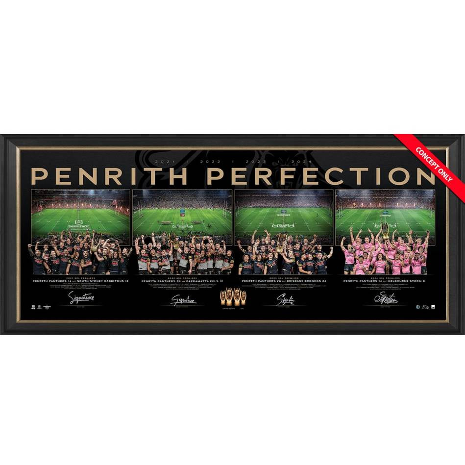 Pre Order Penrith Panthers 2024 Premiers Signed Four Peat Panoramic