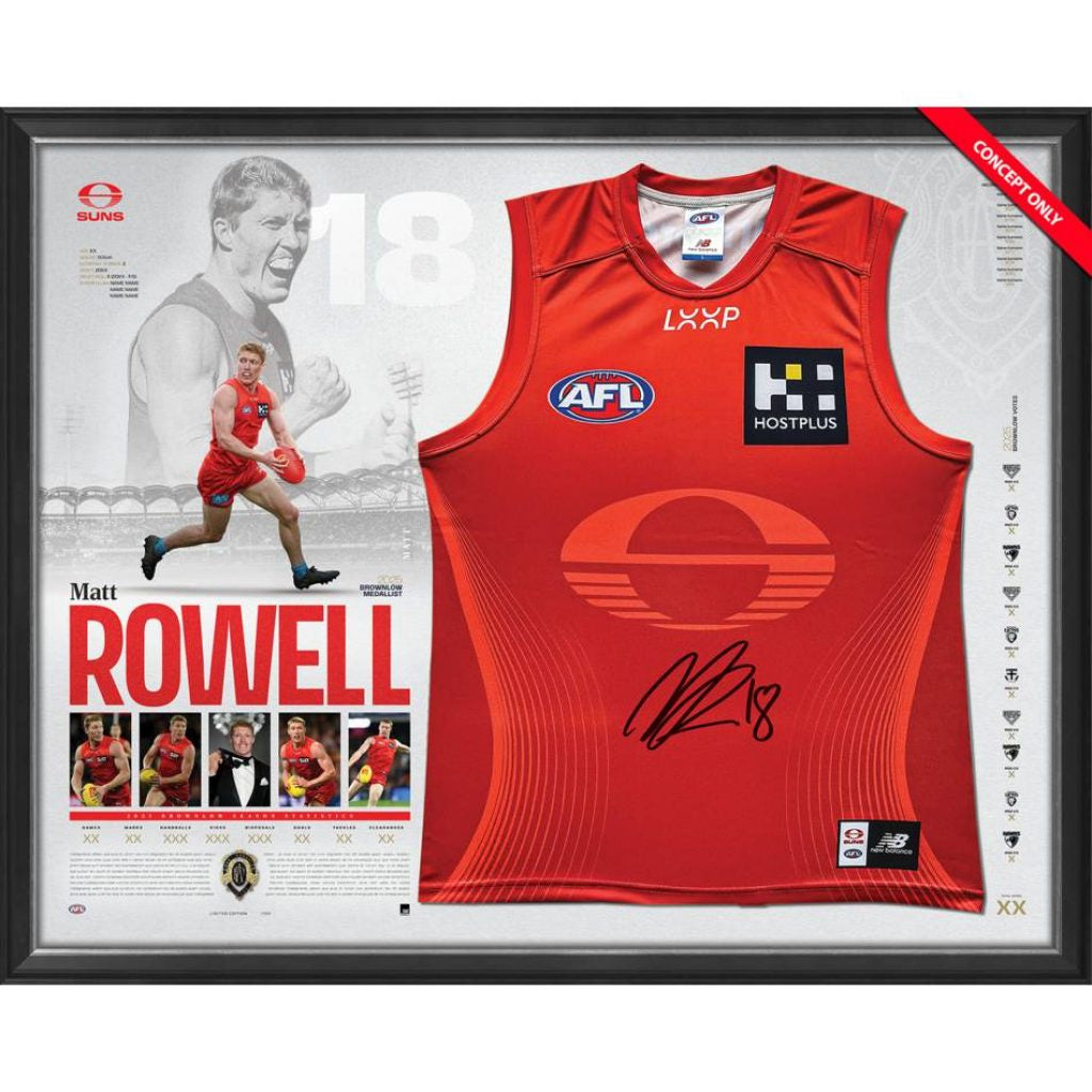 AFL – Matt Rowell 2025 Brownlow Medal Signed Guernsey
