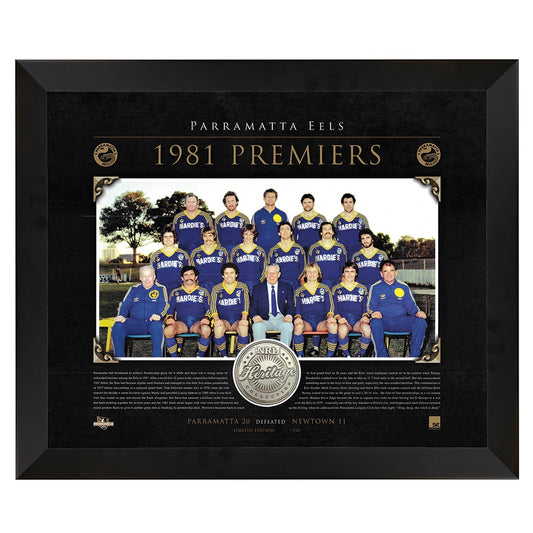 Parramatta Eels 1981 Premiers Heritage Collection Medallion Print Framed