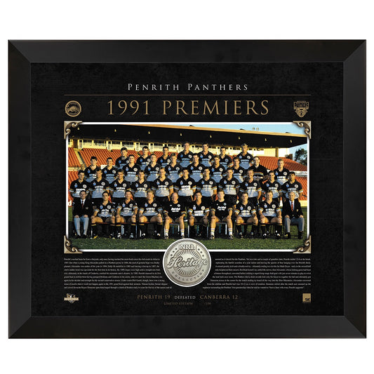 Penrith Panthers 1991 Premiers Heritage Collection Print Framed