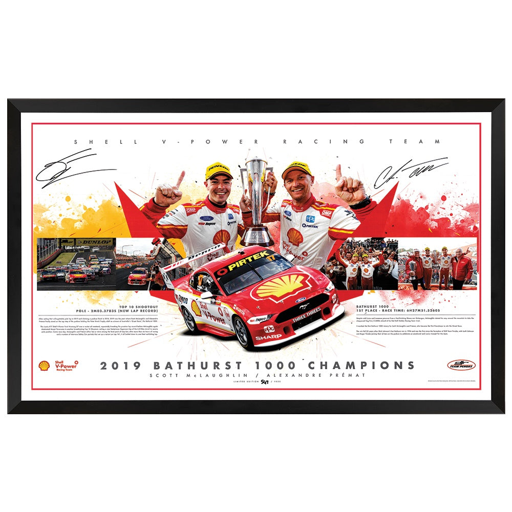 Bathurst 2019 Champion Print Dual Signed Print Framed