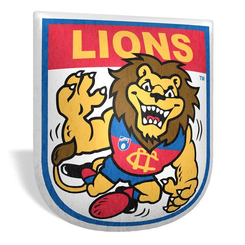 Brisbane Lions Retro Mascot Shaped Cushion