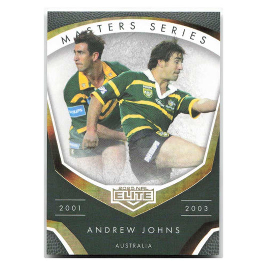 Andrew Johns 2001-2003 Masters Series Kangaroos MS14/15 2025 NRL Elite Trading Card