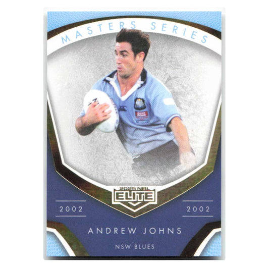 Andrew Johns 2002-2002 Masters Series Blues MS09/15 2025 NRL Elite Trading Card