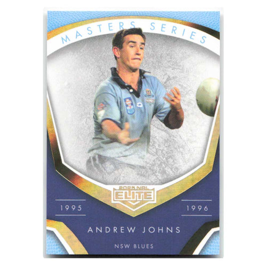 Andrew Johns 1995-1996 Masters Series Blues MS06/15 2025 NRL Elite Trading Card