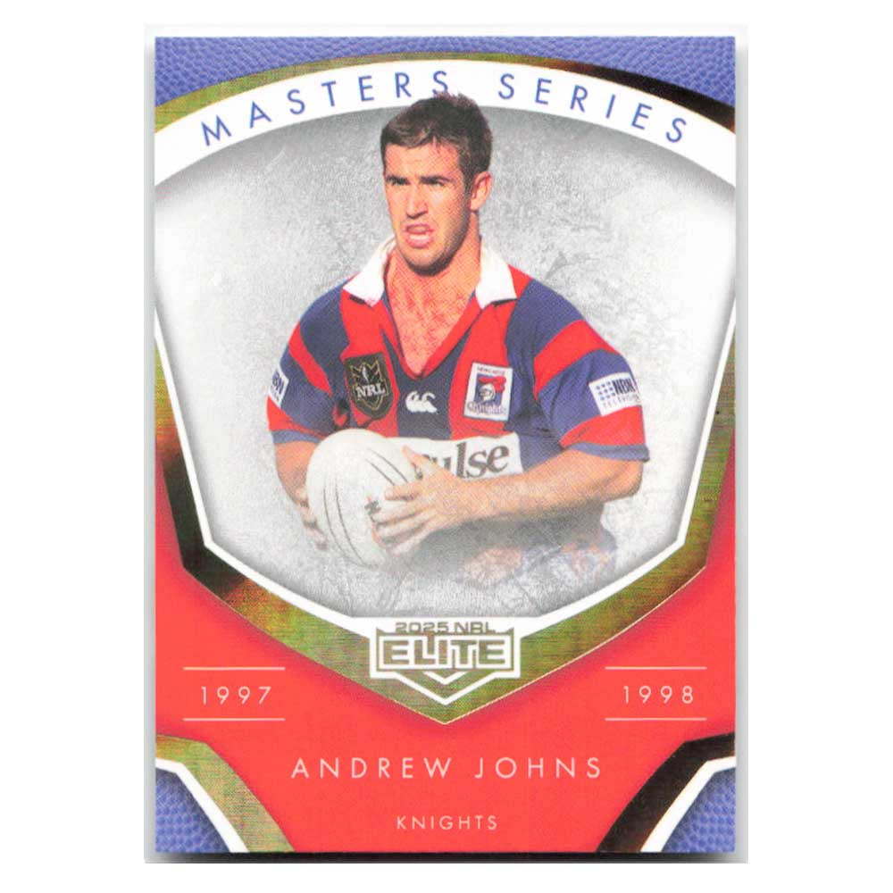 Andrew Johns 1997-1998 Masters Series Knights MS01/15 2025 NRL Elite Trading Card
