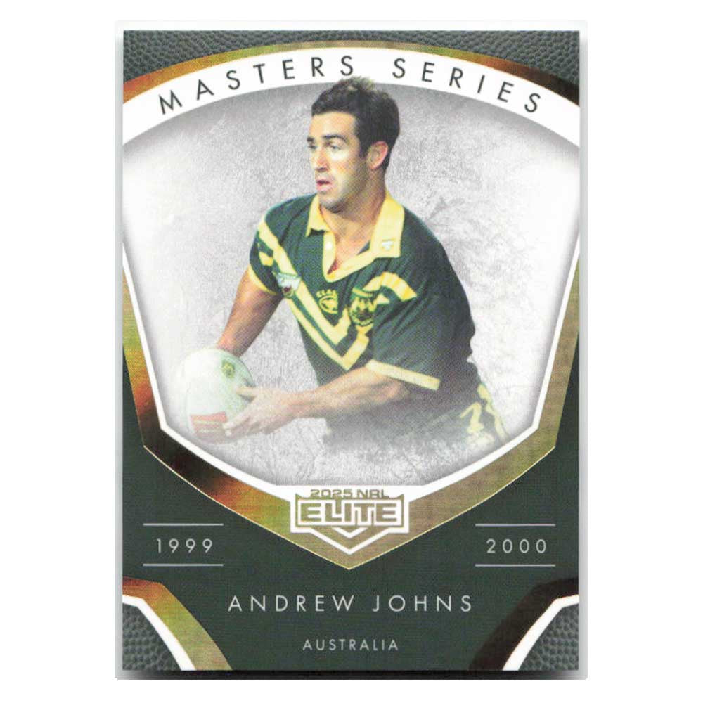 Andrew Johns 1999-2000 Masters Series Kangaroos MS13/15 2025 NRL Elite Trading Card