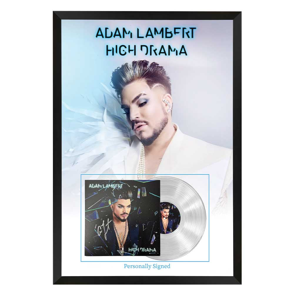 Adam Lambert Signed High Drama Album Framed