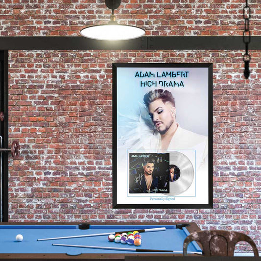 Adam Lambert Signed High Drama Album Framed