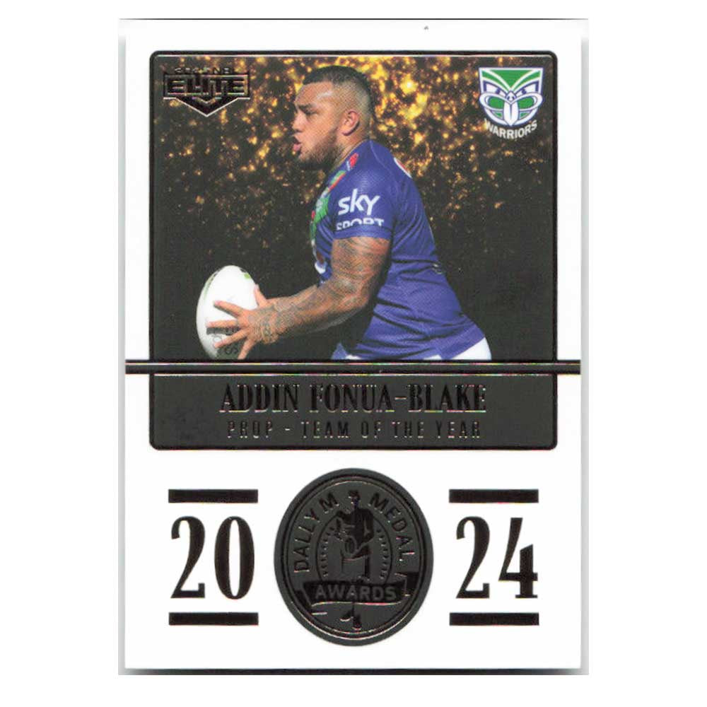 Addin Fonua-Blake 2024 Daly M Medal Warriors DM10/36 2025 NRL Elite Trading Card