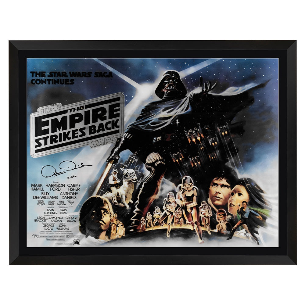 Empire Strikes Back Signed Anthony Daniels Movie Poster Framed