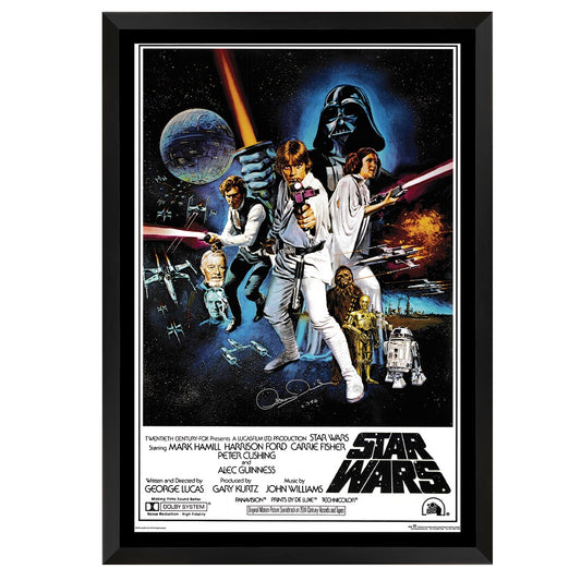 Star Wars Original Movie Poster Signed Anthony Daniels Poster Framed