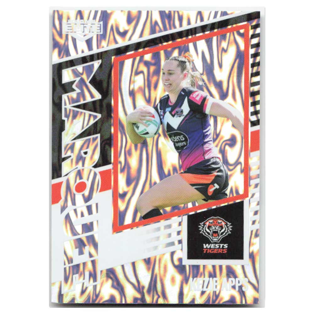 Kezie Apps Marquee West Tigers M44/44 2025 NRL Elite Trading Card