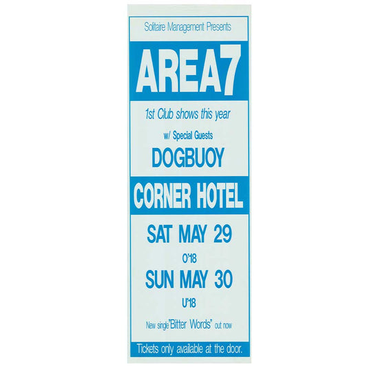Area 7 - Corner Hotel Vintage Daybill Poster Unframed