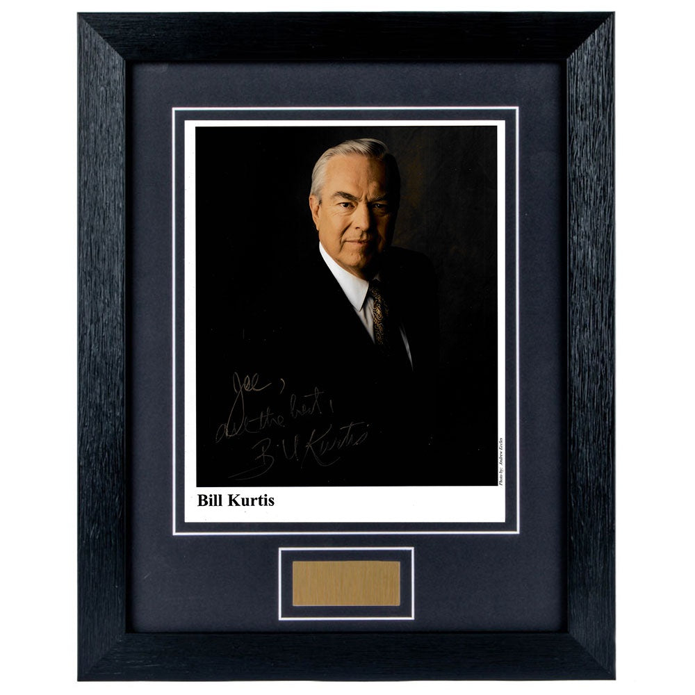 Bill Kurtis Personally Signed Personalised portrait 8 x 10 Photograph Framed