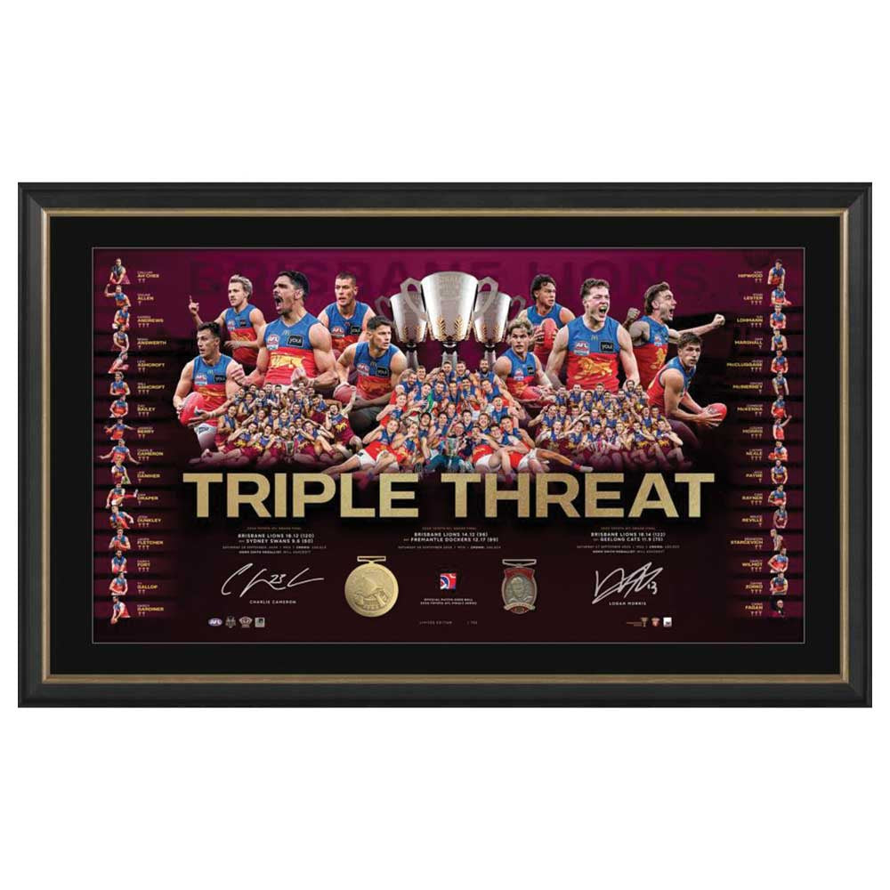 Charlie Cameron and Logan Morris 2026 Premiers Dual Signed Lithograph
