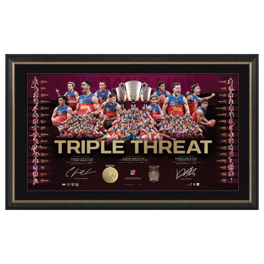 Charlie Cameron and Logan Morris 2026 Premiers Dual Signed Lithograph