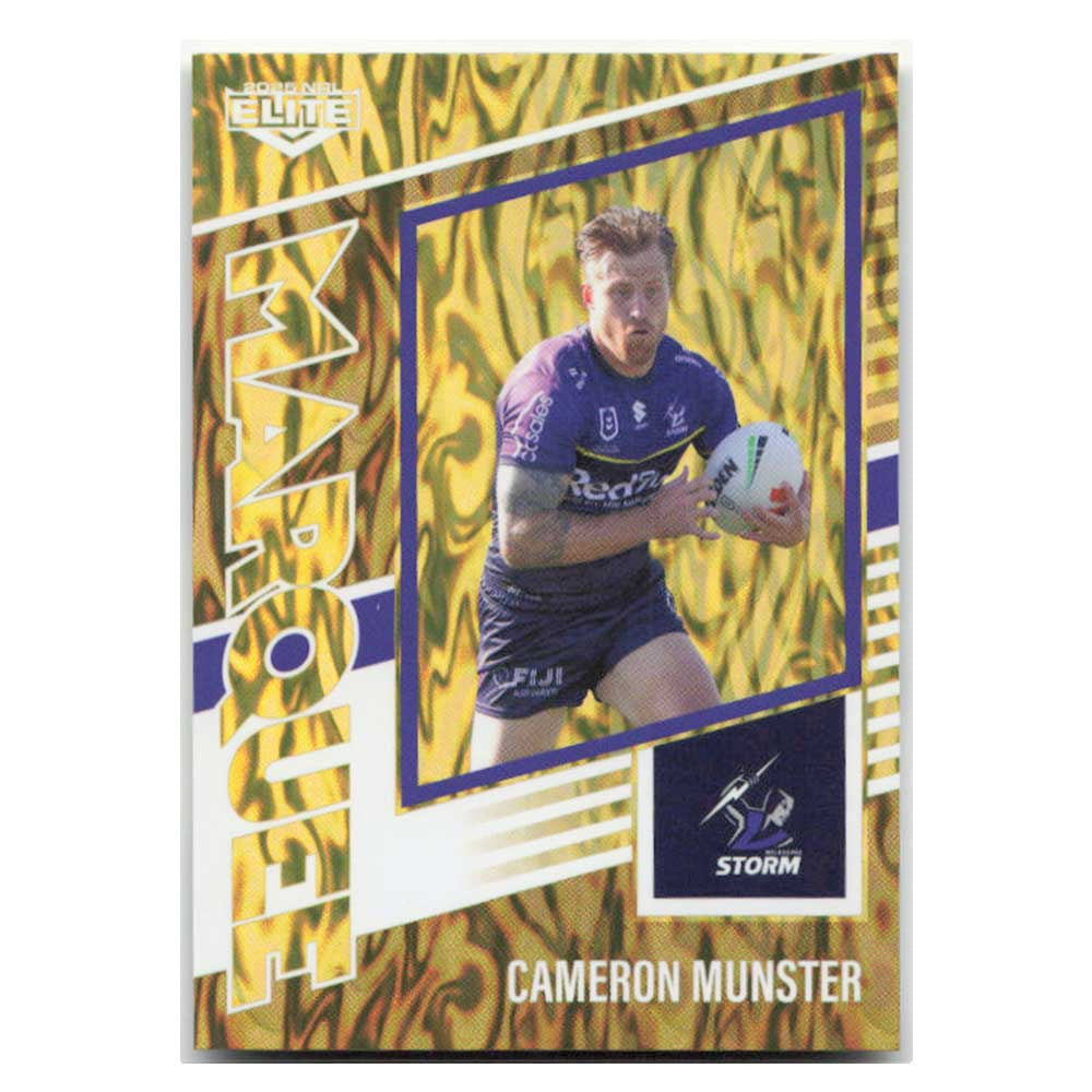 Cameron Munster Marquee Gold Storm MG19/44 #15/93 2025 NRL Elite Trading Card