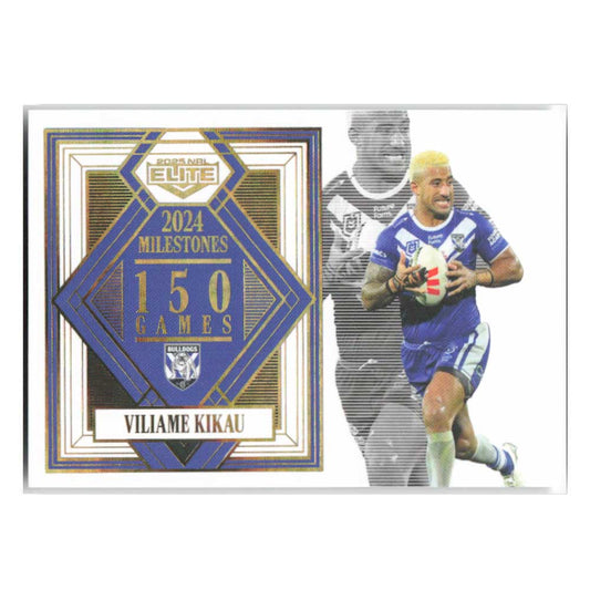 Viliame Kikau 150 Game Case Card Bulldogs M03/17 #05/42 2025 NRL Elite Trading Card