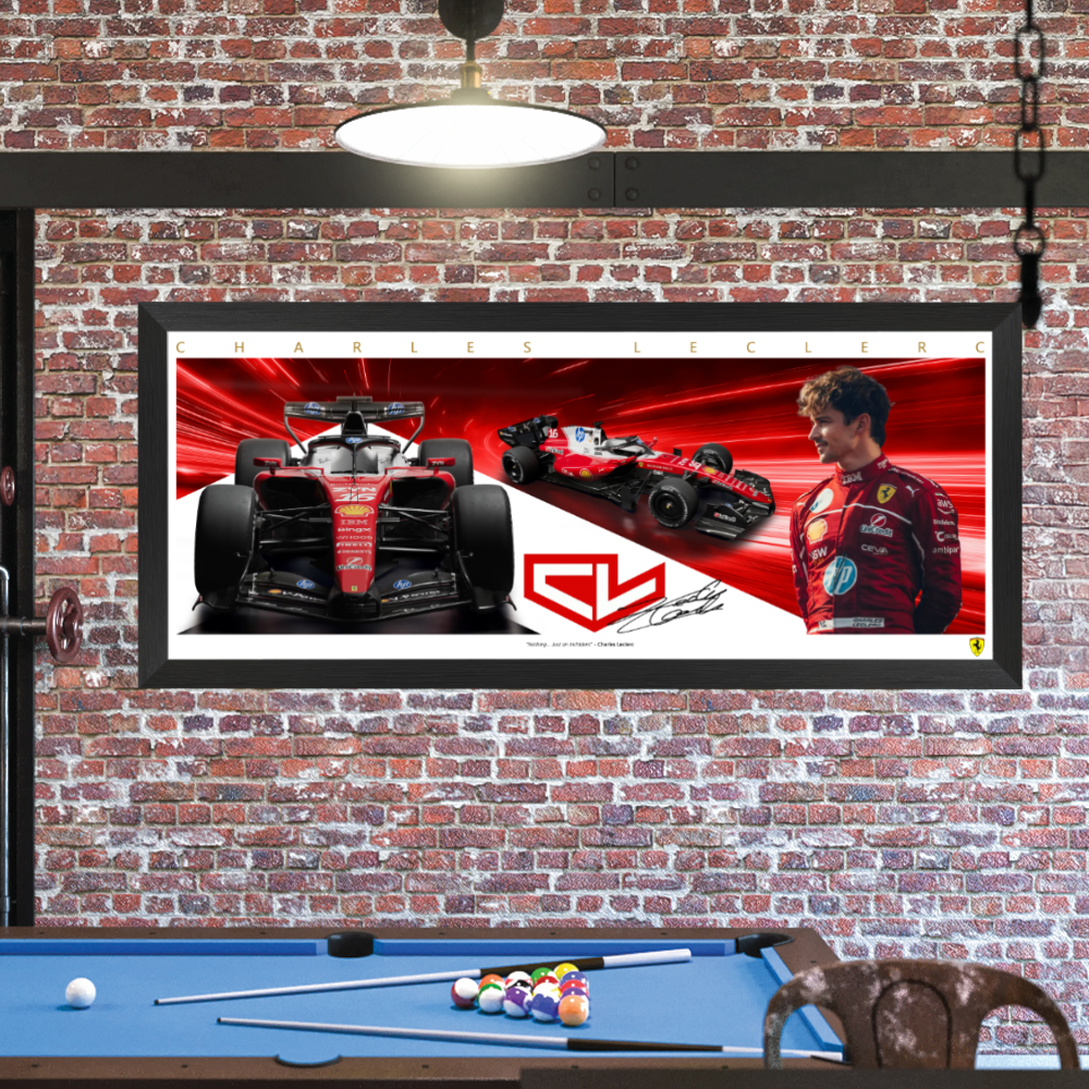Charles Leclerc 2026 Ferrari F1 Mini Wings Framed Print