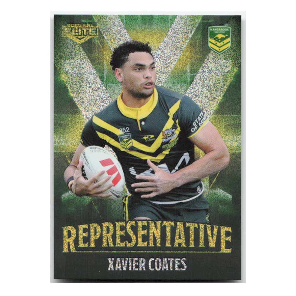 Xavier Coates Representative Kangaroos REP10/48 2025 NRL Elite Trading Card