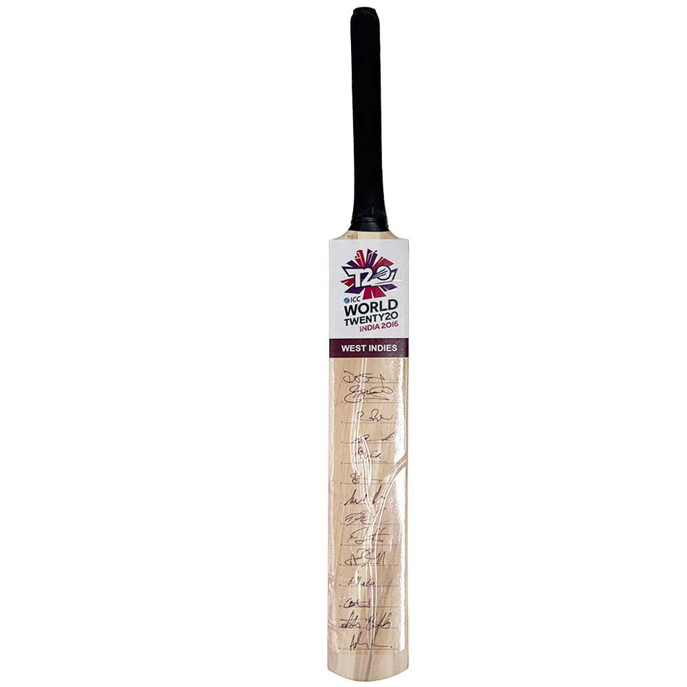 Cricket – 2016 ICC T20 Cricket World Cup West Indies Team Signed Bat
