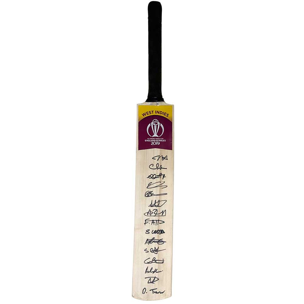 Cricket – 2019 ICC Cricket World Cup West Indies Team Signed Bat