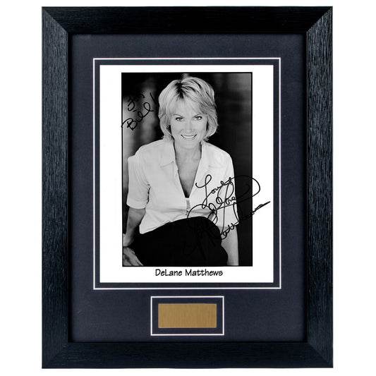 Delane Matthews Personally Signed Personalised portrait 8 x 10 Photograph Framed