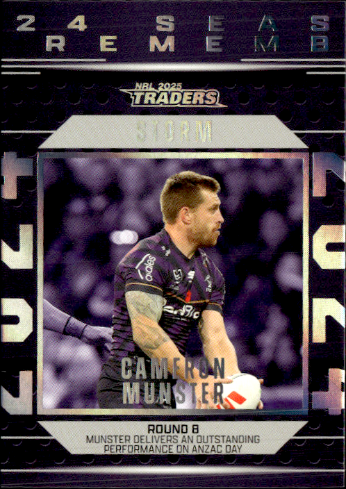 Cameron Munster Storm Season To Remember 2025 NRL Traders Trading Card SR 23/51