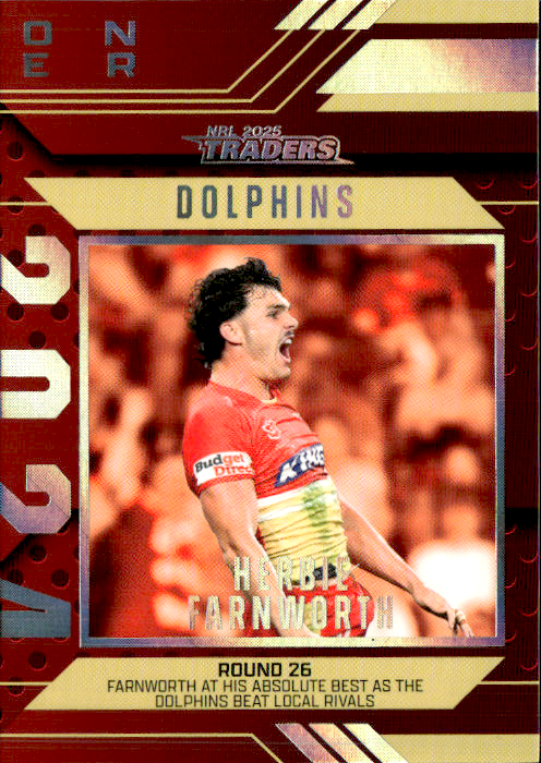 Herbie Farnworth Dolphins Season To Remember 2025 NRL Traders Trading Card SR 15/51