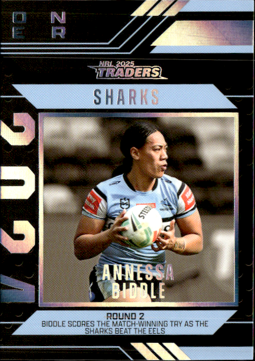 Annessa Biddle Sharks Season To Remember 2025 NRL Traders Trading Card SR 12/51