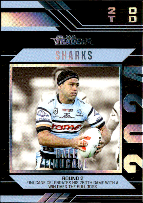 Dale Finucane Sharks Season To Remember 2025 NRL Traders Trading Card SR 10/51