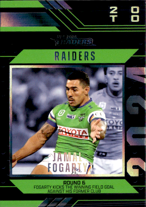 Jamal Fogerty Raiders Season To Remember 2025 NRL Traders Trading Card SR 04/51