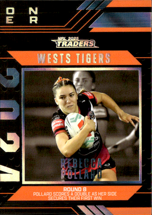 Rebecca Pollard West Tigers Season To Remember 2025 NRL Traders Trading Card SR 51/51