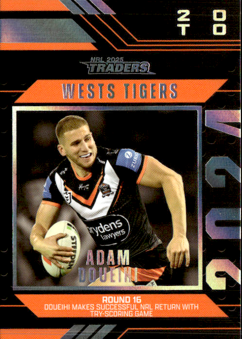Adam Doueihi West Tigers Season To Remember 2025 NRL Traders Trading Card SR 49/51