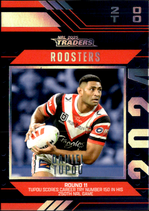 Daniel Tupou Roosters Season To Remember 2025 NRL Traders Trading Card SR 43/51