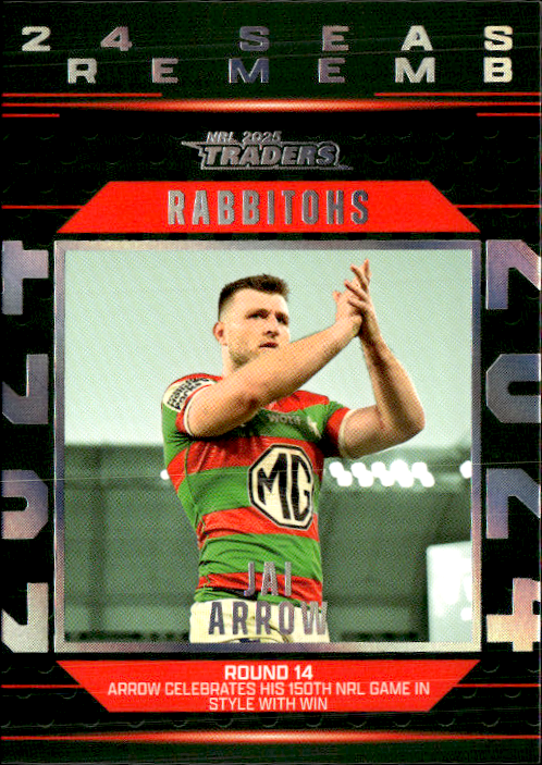Jai Arrow Rabbitohs Season To Remember 2025 NRL Traders Trading Card SR 38/51