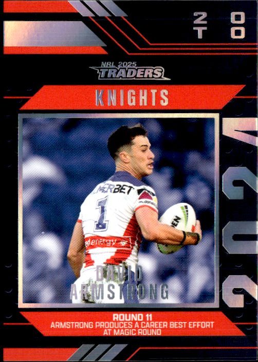 David Armstrong Knights Season To Remember 2025 NRL Traders Trading Card SR 25/51