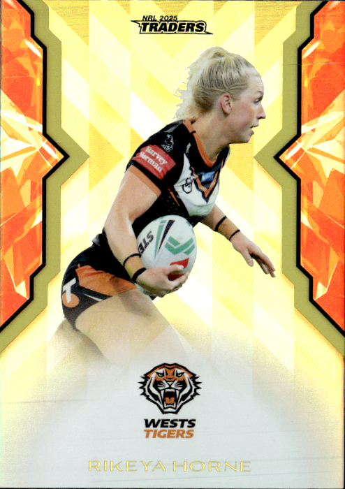 Rikeya Horne West Tigers Womens Gold Parallel #014/197 2025 NRL Traders Trading Card WG66/70