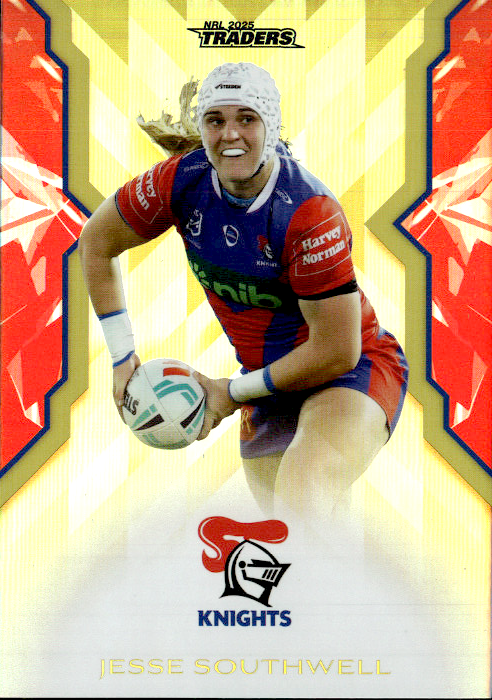 Jesse Southwell Knights Womens Gold Parallel #150/197 2025 NRL Traders Trading Card WG34/70
